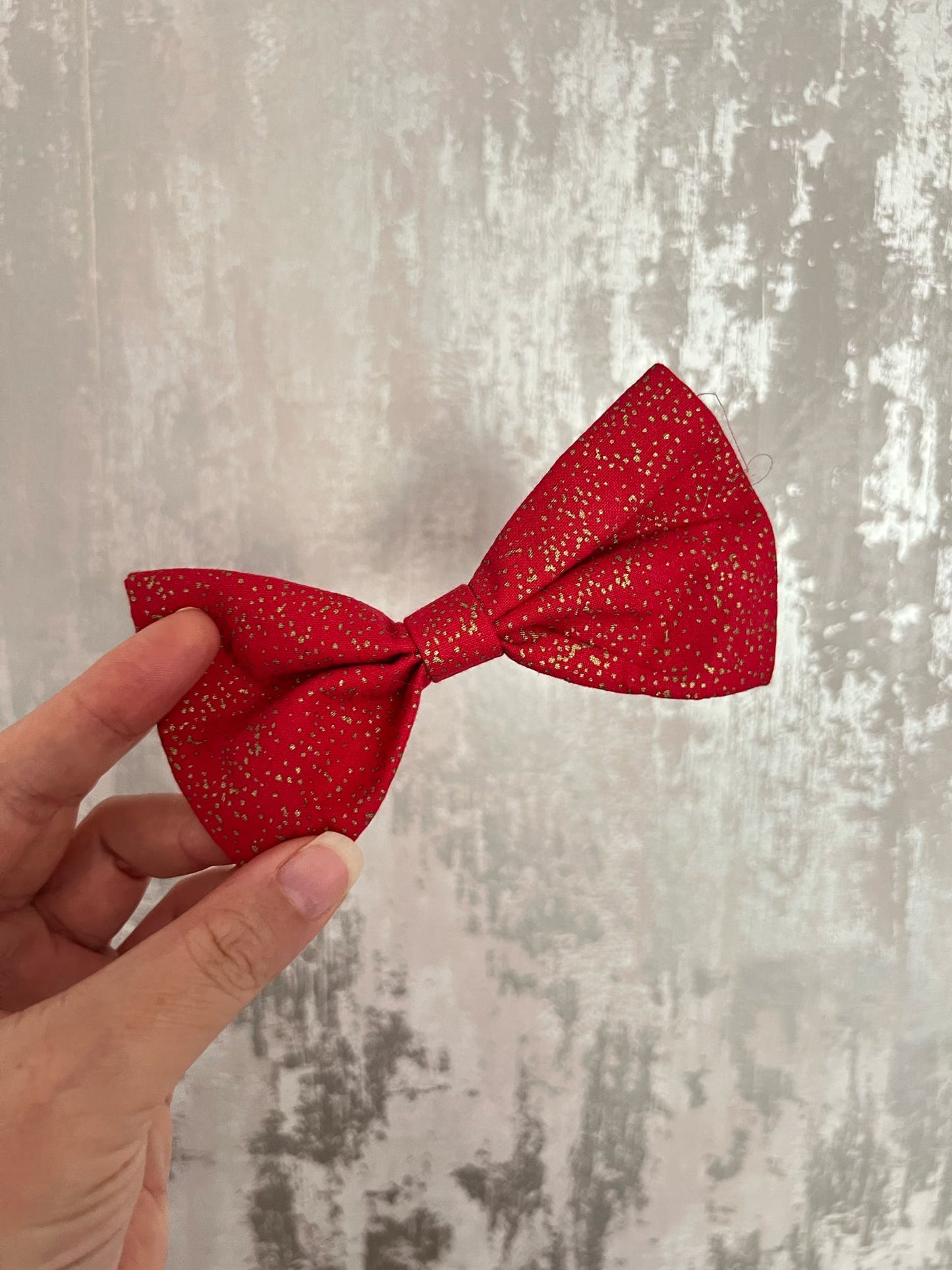 Fabric | Bow tie M - Red & Gold