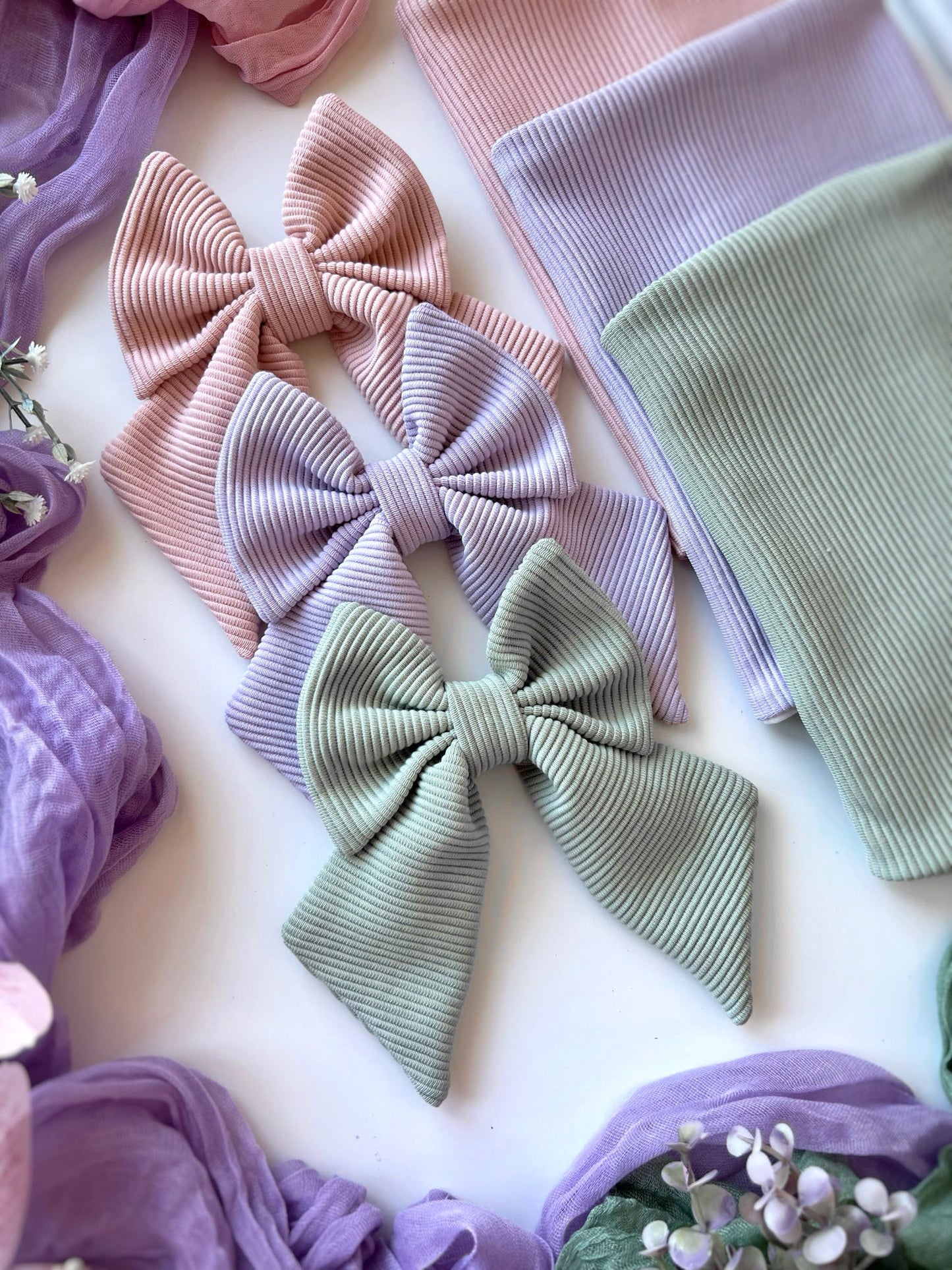 Custom Made | Sailor Bow - Lavender Jersey Rib