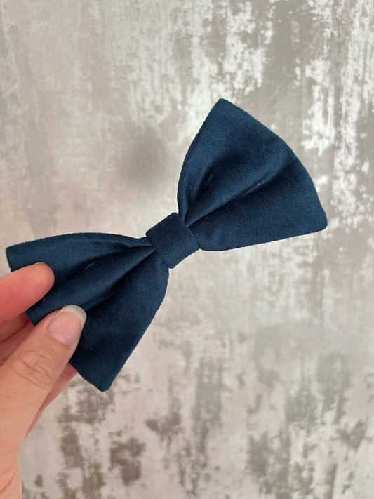 Fabric | Bow tie M - Navy Velvet