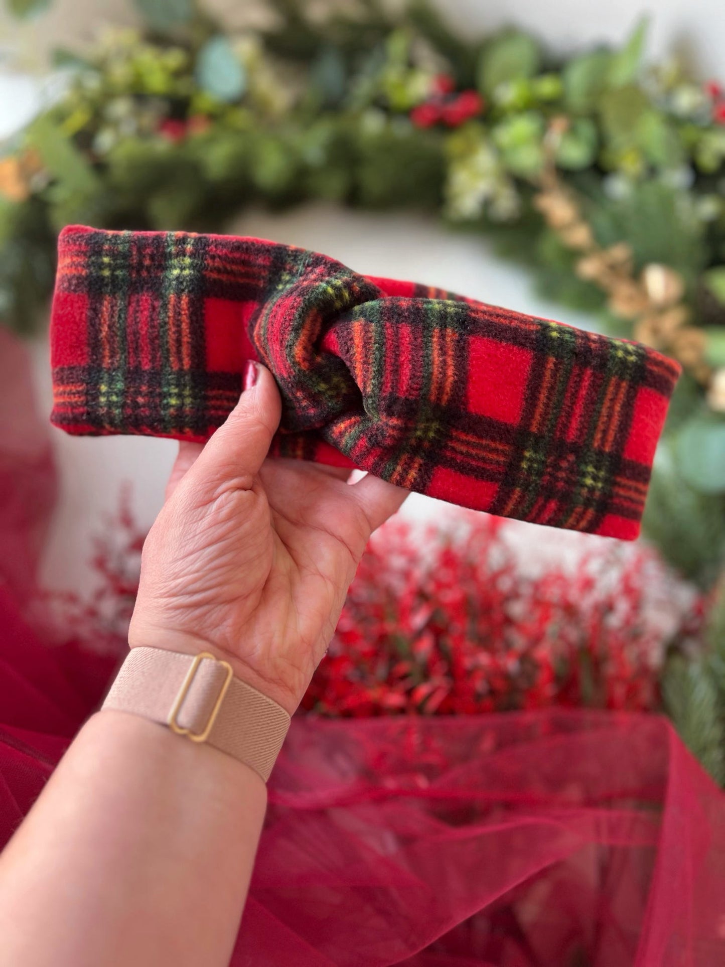 Custom Made | Mama Band - Christmas Tartan Fleece