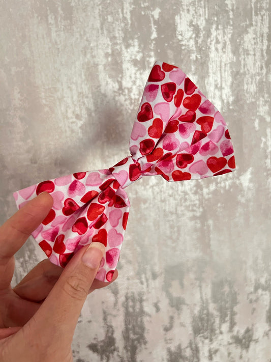 Fabric | Bow tie L - Love Hearts