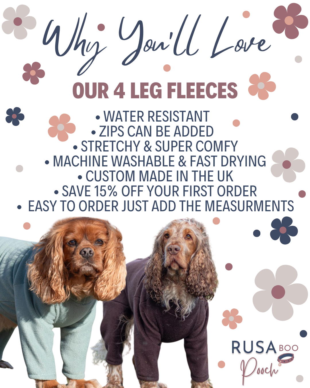 Custom Made | Polar Fleece | Four Legged - Cherry Red