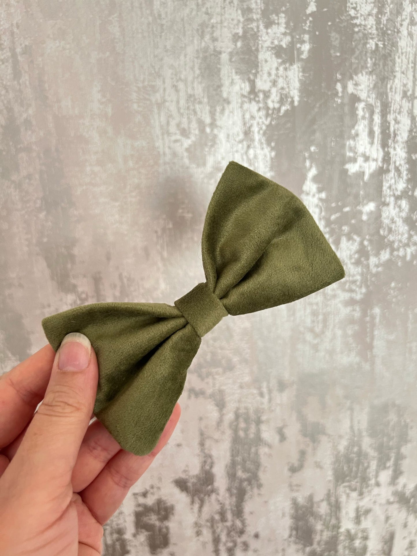 Fabric | Bow tie M - Green Velvet