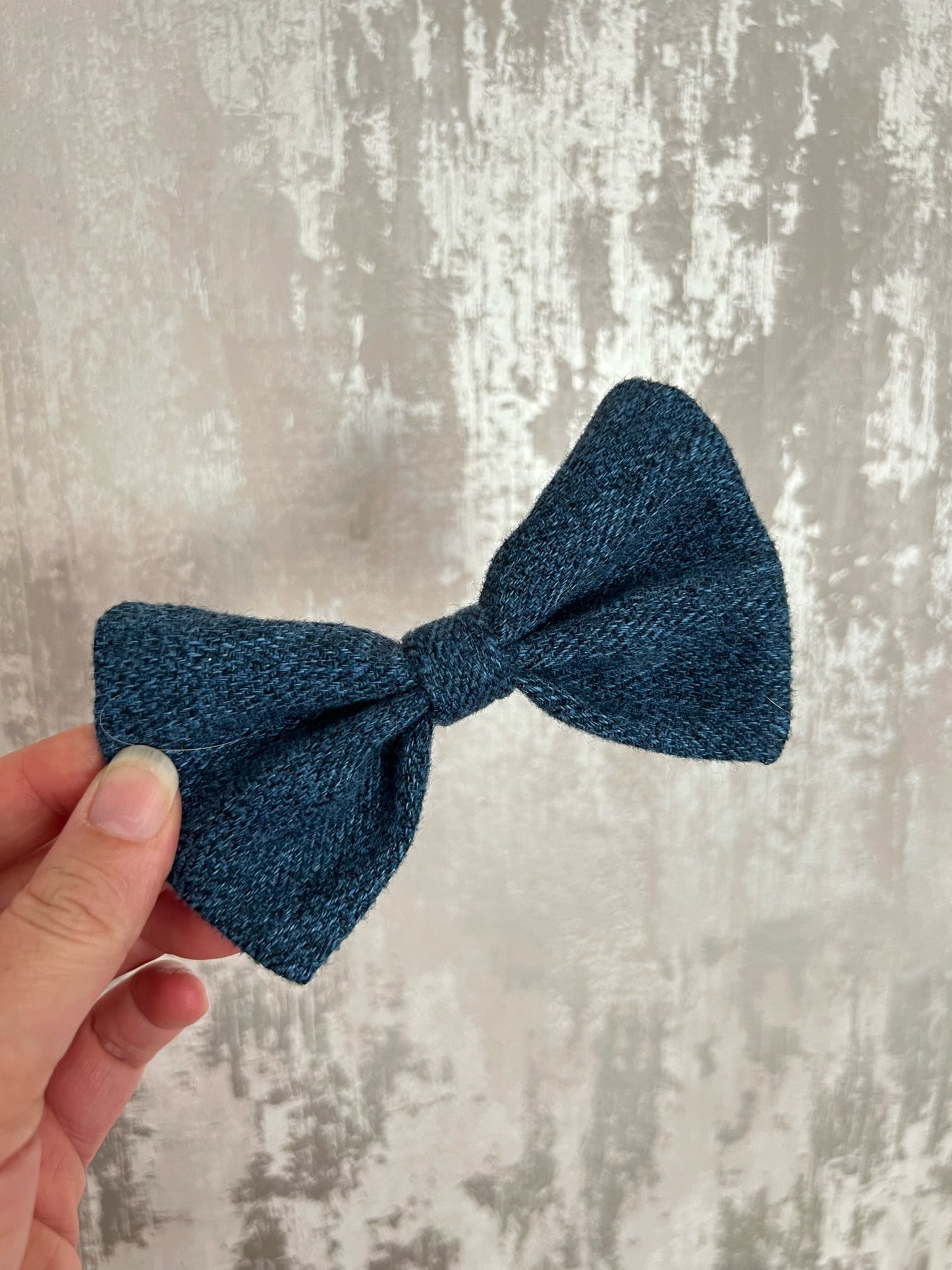 Fabric | Bow tie M - Blue Tweed
