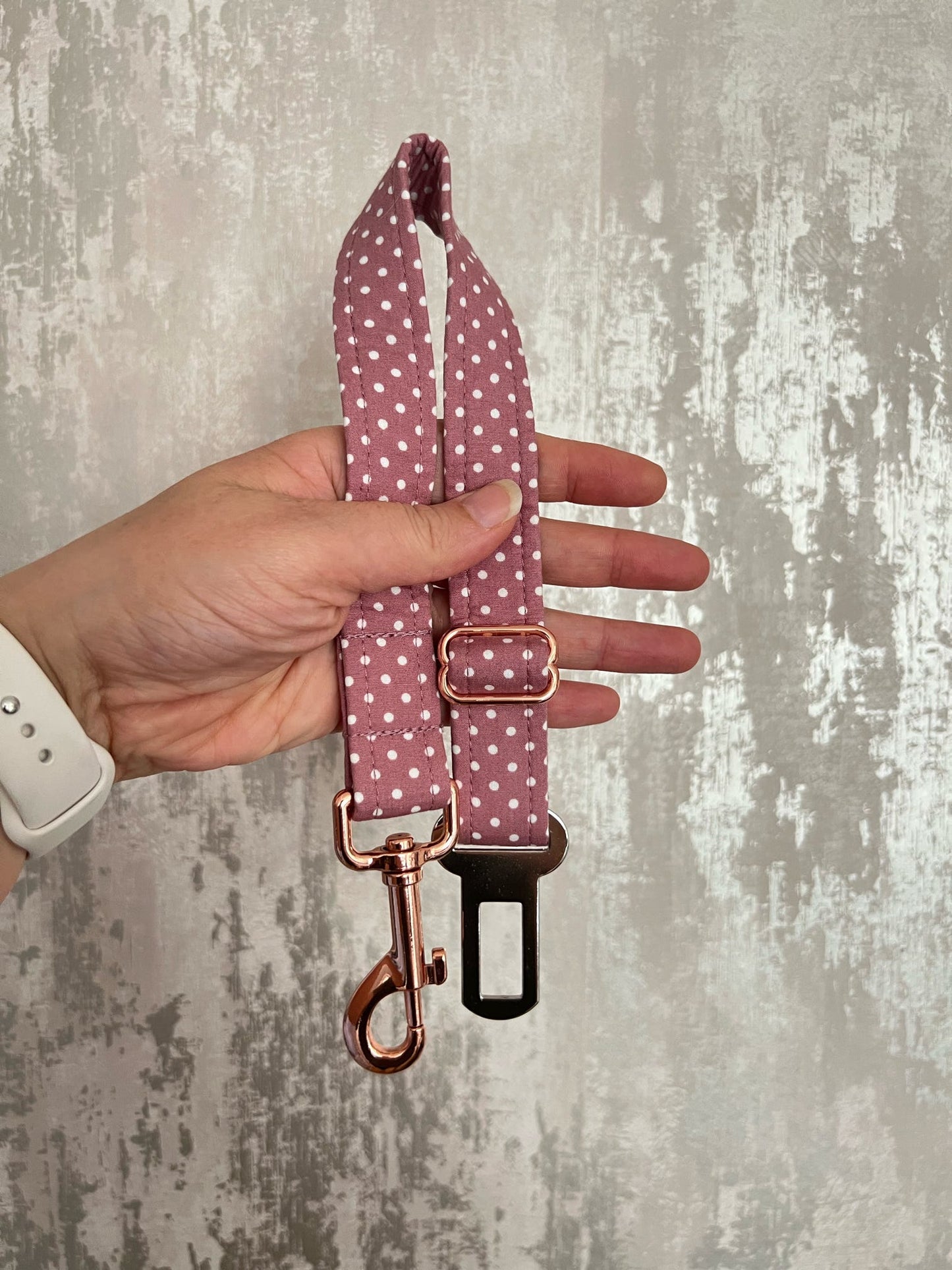 Seatbelt | Fabric - Pink Polka Dot