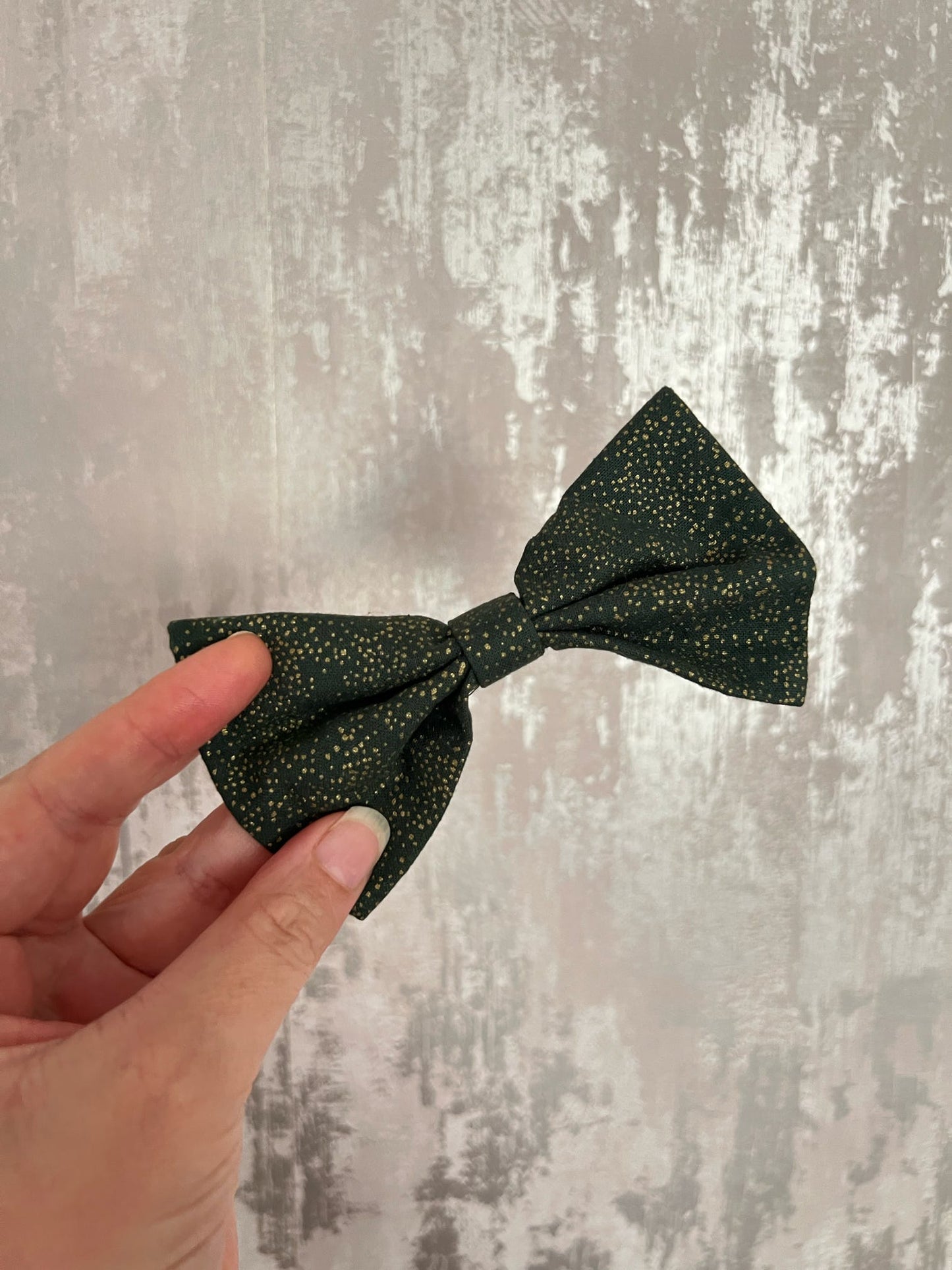 Fabric | Bow tie M - Green & Gold