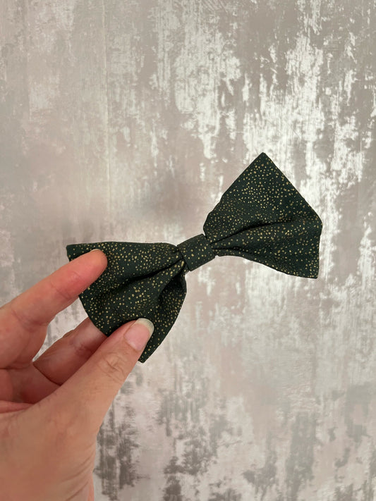 Fabric | Bow tie M - Green & Gold