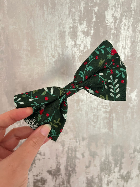 Fabric | Bow tie L - Green Holly