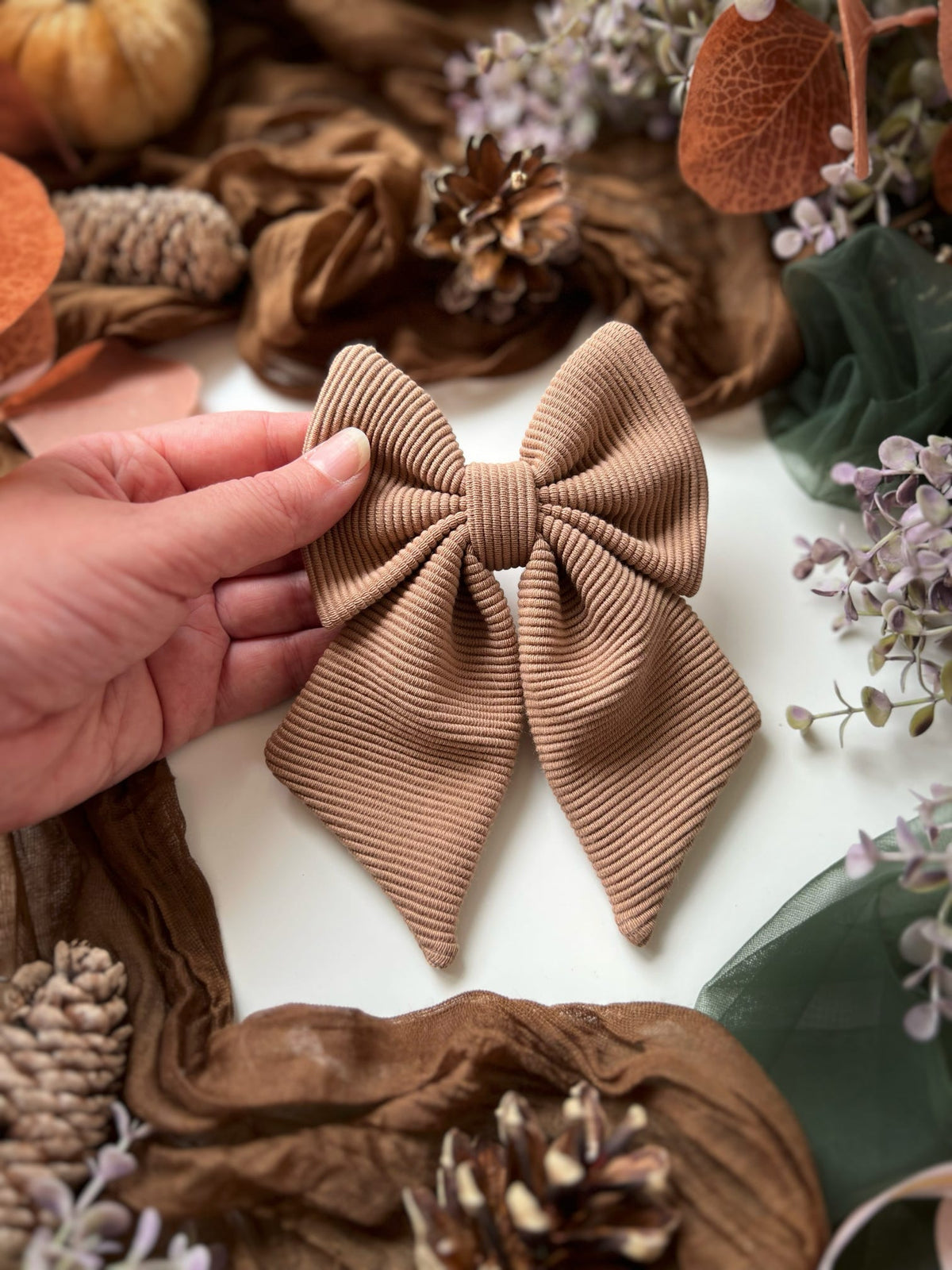 Ready To Ship | Sailor Bow - Cappuccino Jersey Rib