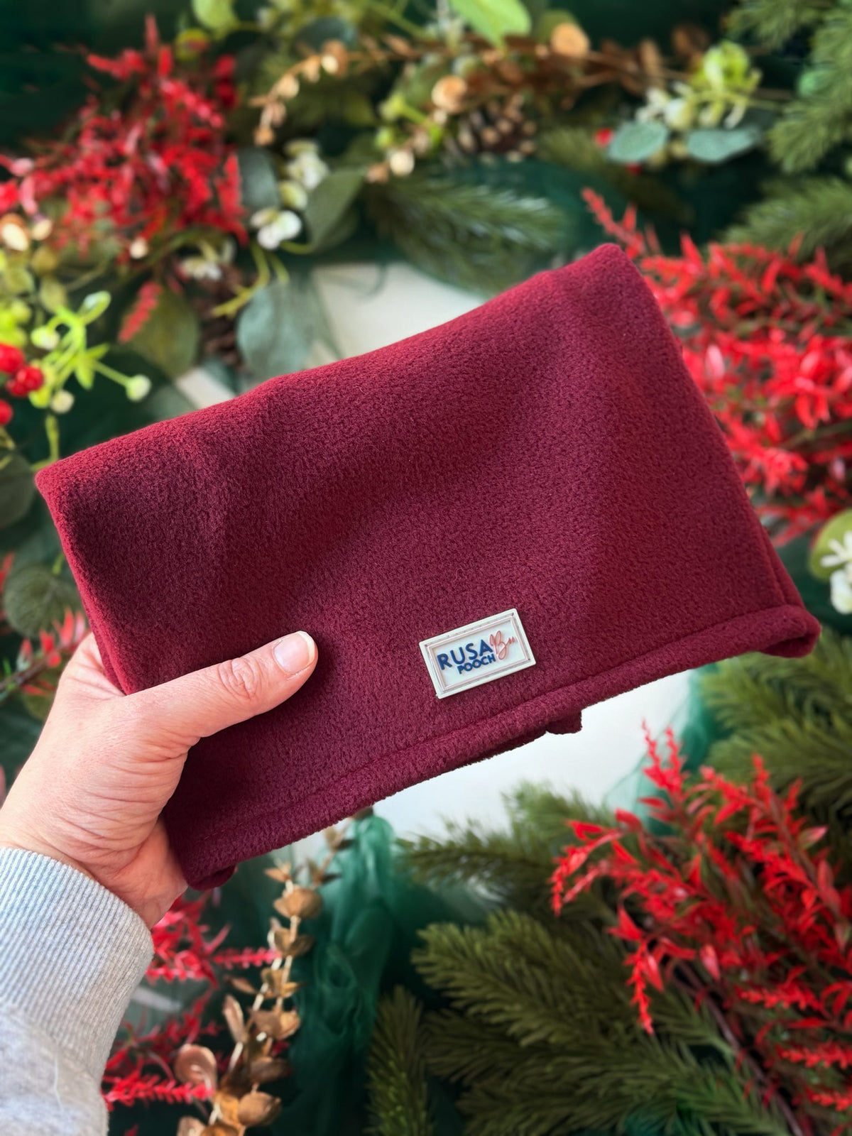 Ready To Ship | Polar Fleece | Four Legged - Wine Red