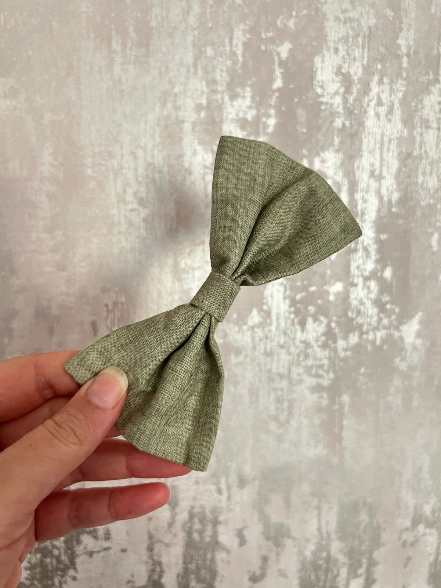 Fabric | Bow tie M - Green Linen