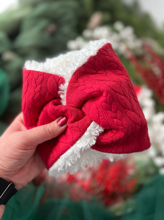 Custom Made | Snood - Red Cable Knit