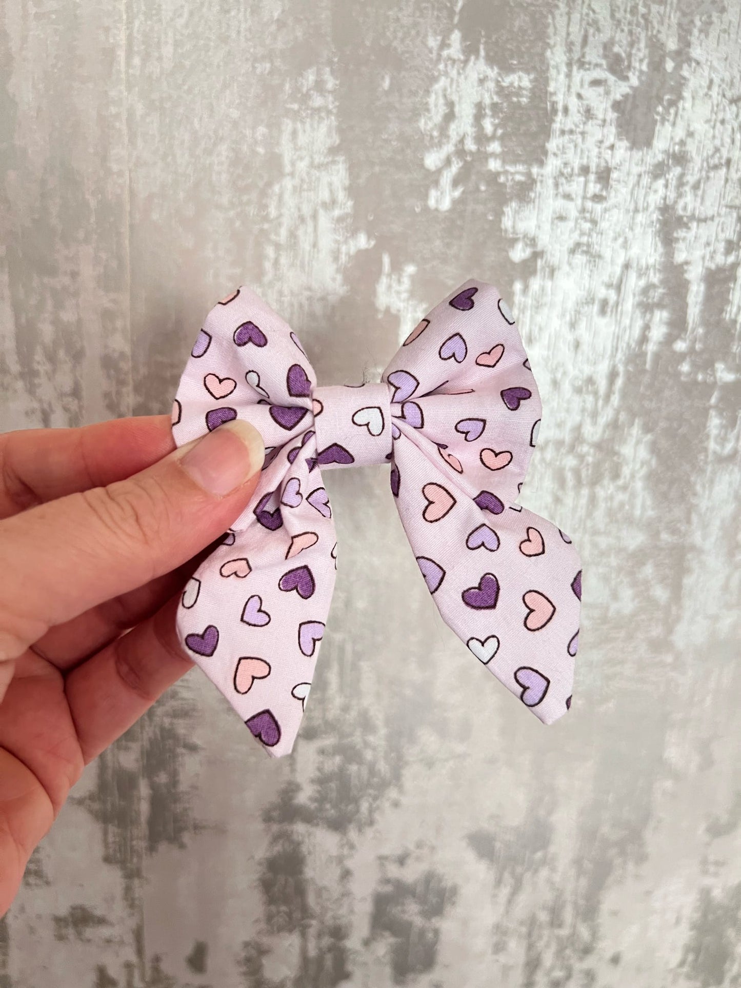 Fabric | Sailor Bow - Purple Hearts
