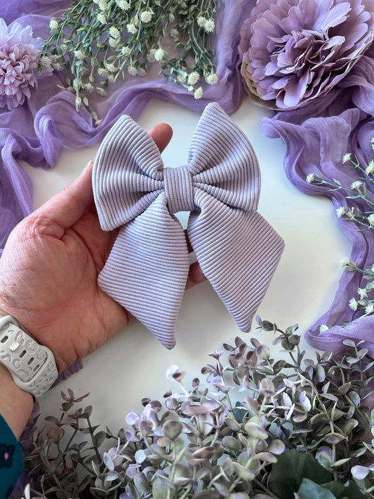 Custom Made | Sailor Bow - Lavender Jersey Rib