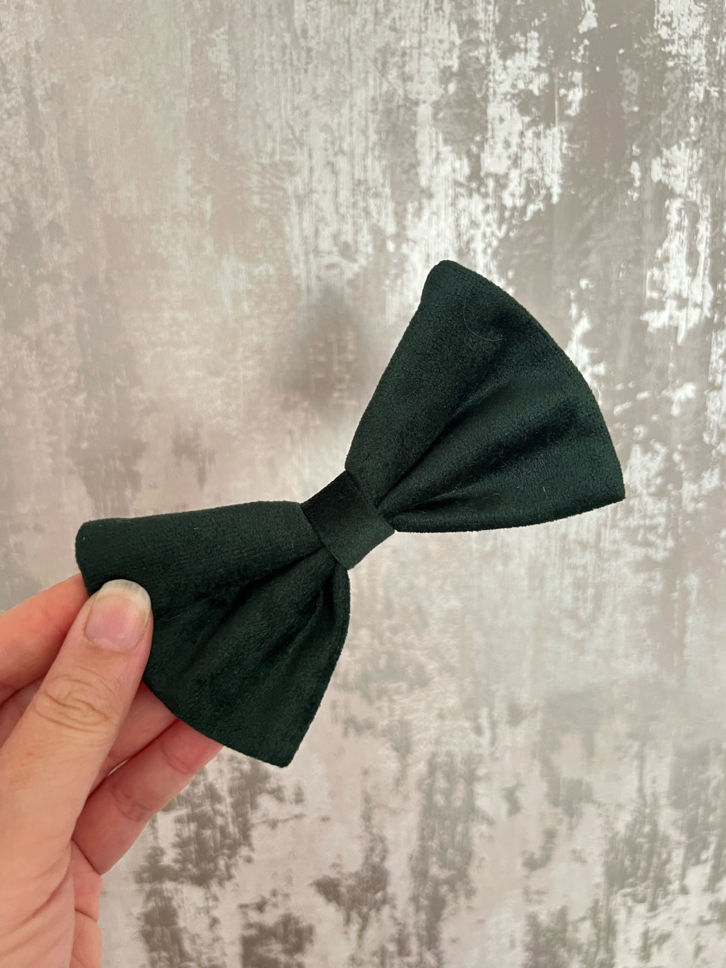 Fabric | Bow tie M - Dark Green Velvet