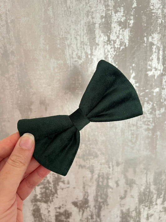 Fabric | Bow tie M - Dark Green Velvet