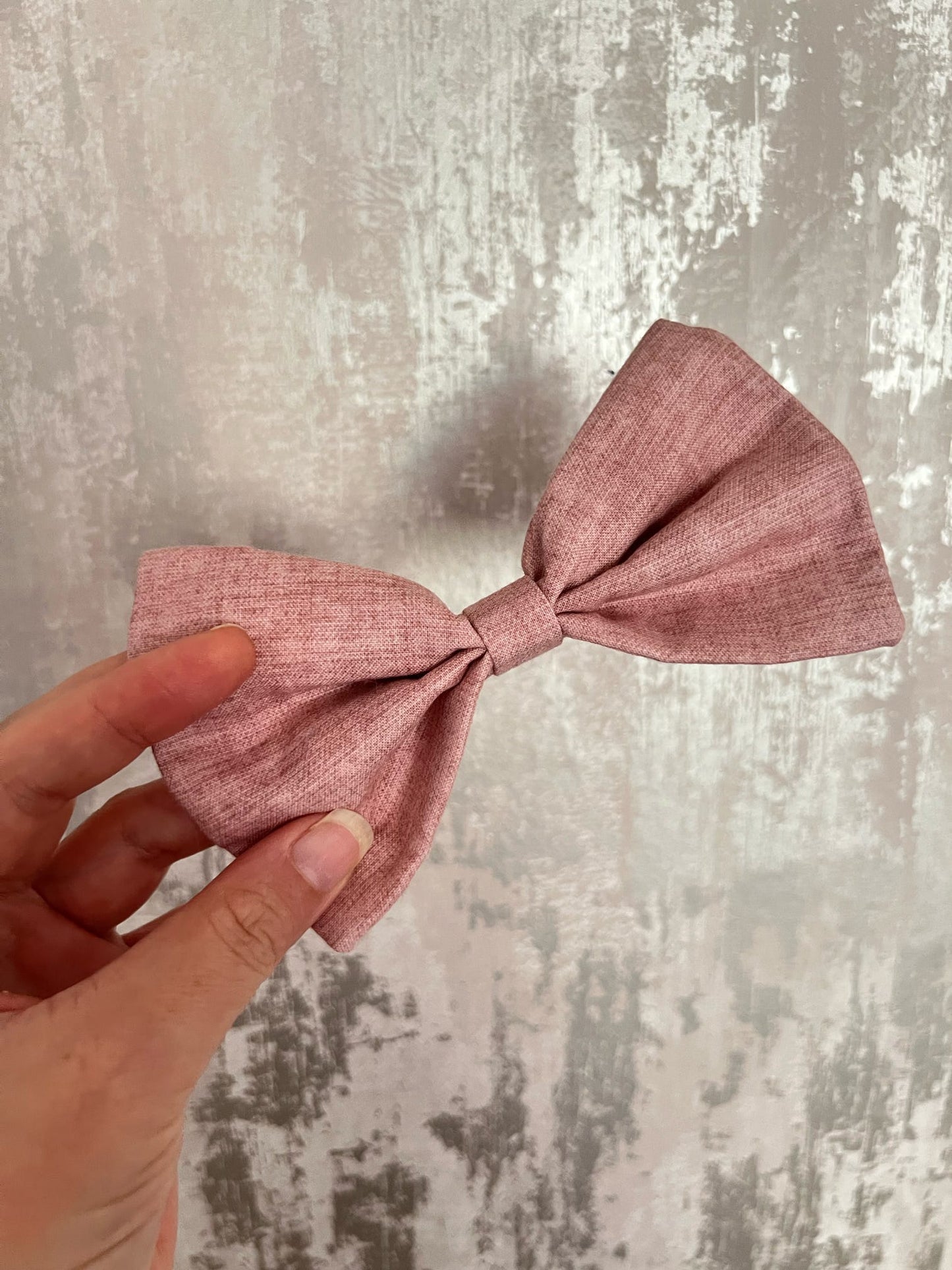 Fabric | Bow tie L - Pink Linen