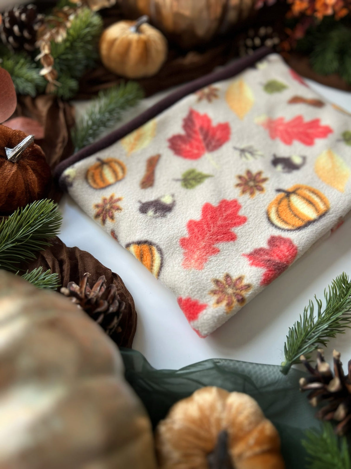 Ready To Ship | Human Snood - Autumn Pumpkin Print