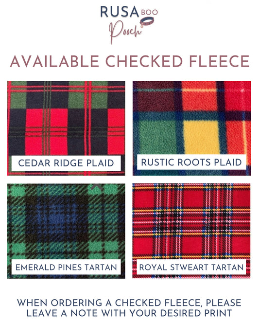 Fleece - Polar Fleece | Four Legged - Custom Checked Pattern