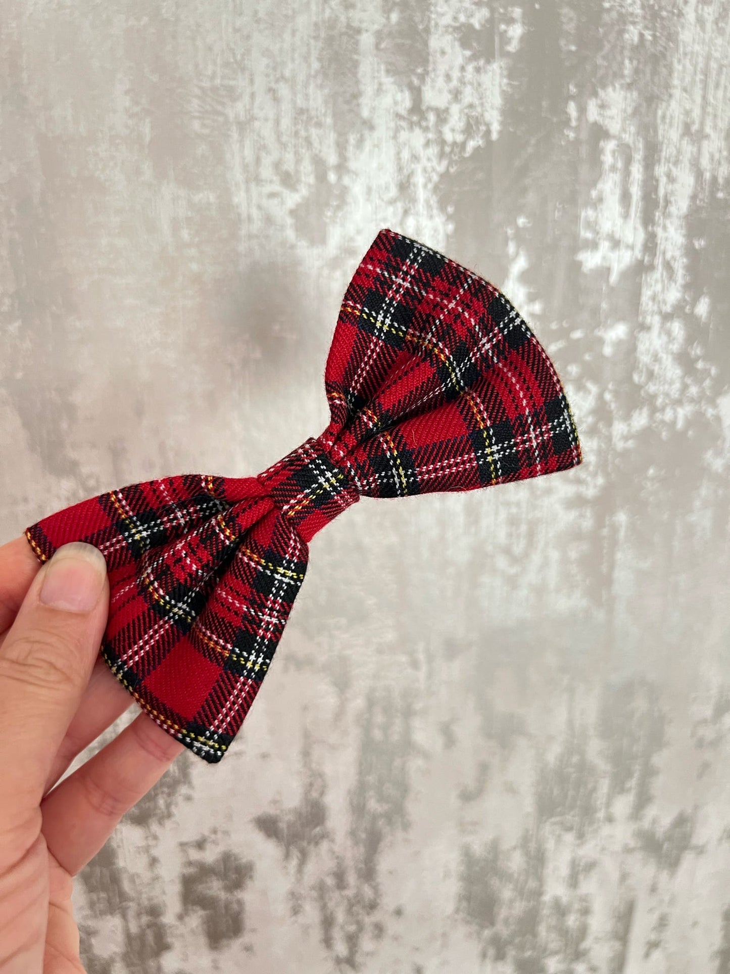 Fabric | Bow tie M - Red Tartan
