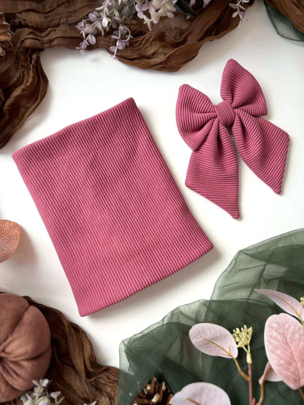 Custom Made | Food Snood - Mauve Jersey Rib