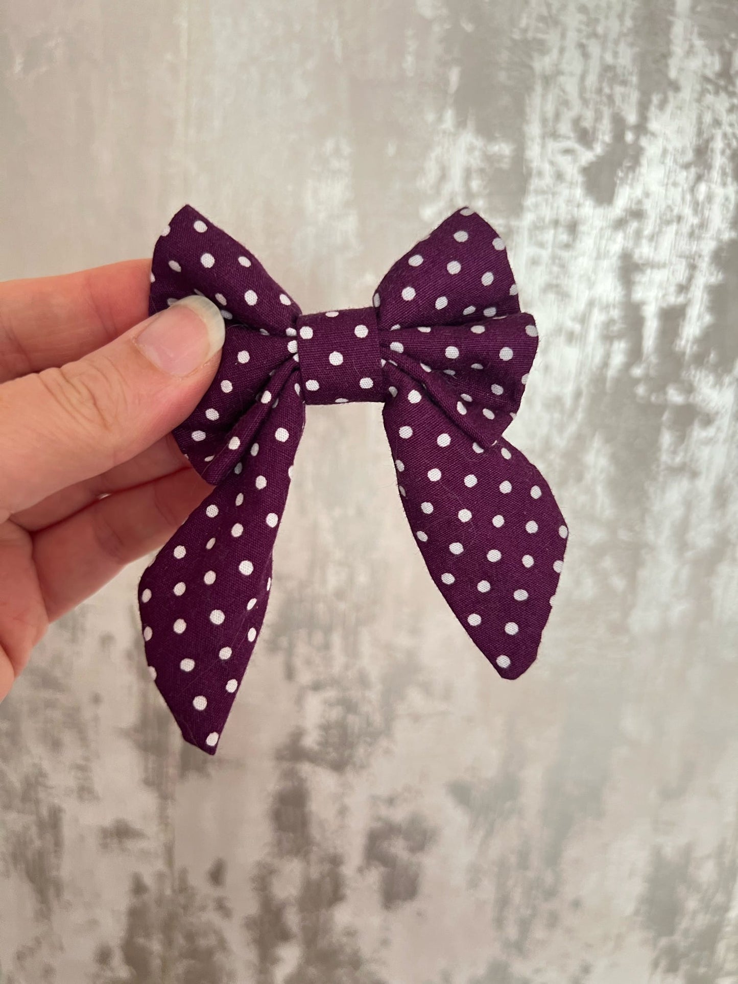 Fabric | Sailor Bow - Purple Polka Dot