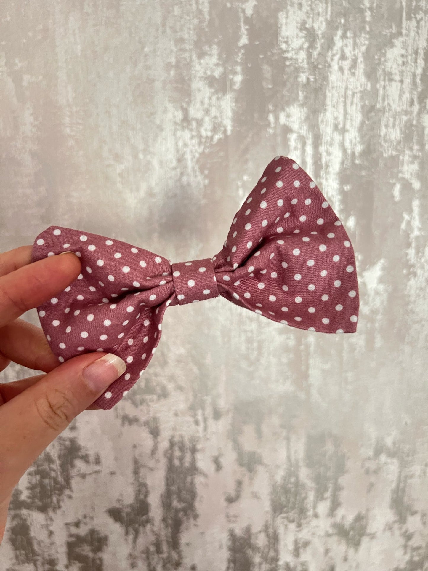 Fabric | Bow tie M - Pink Polka Dot