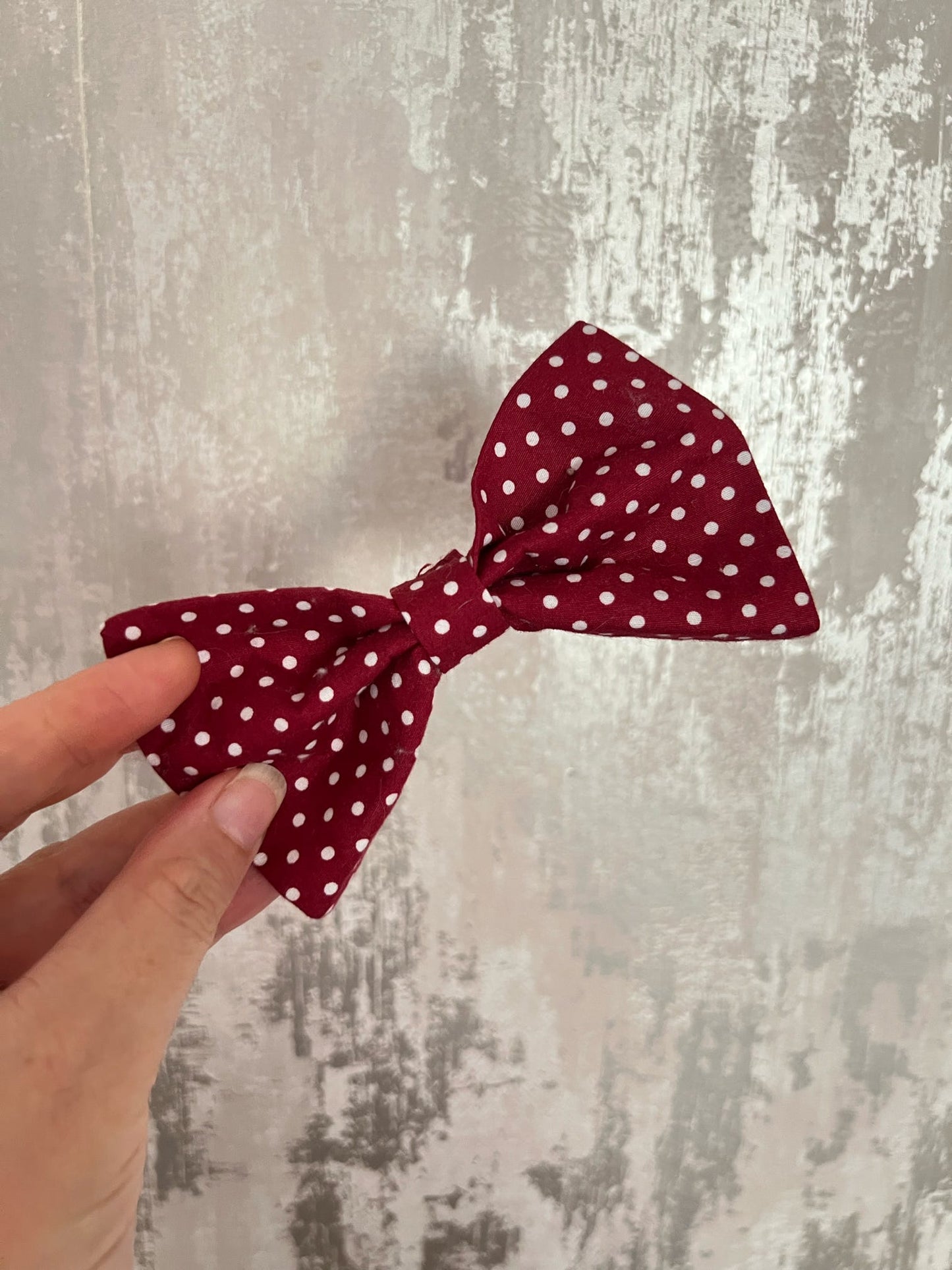 Fabric | Bow tie M - Red Polka Dot