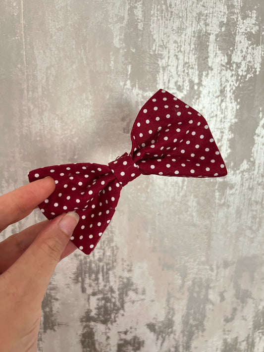 Fabric | Bow tie M - Red Polka Dot