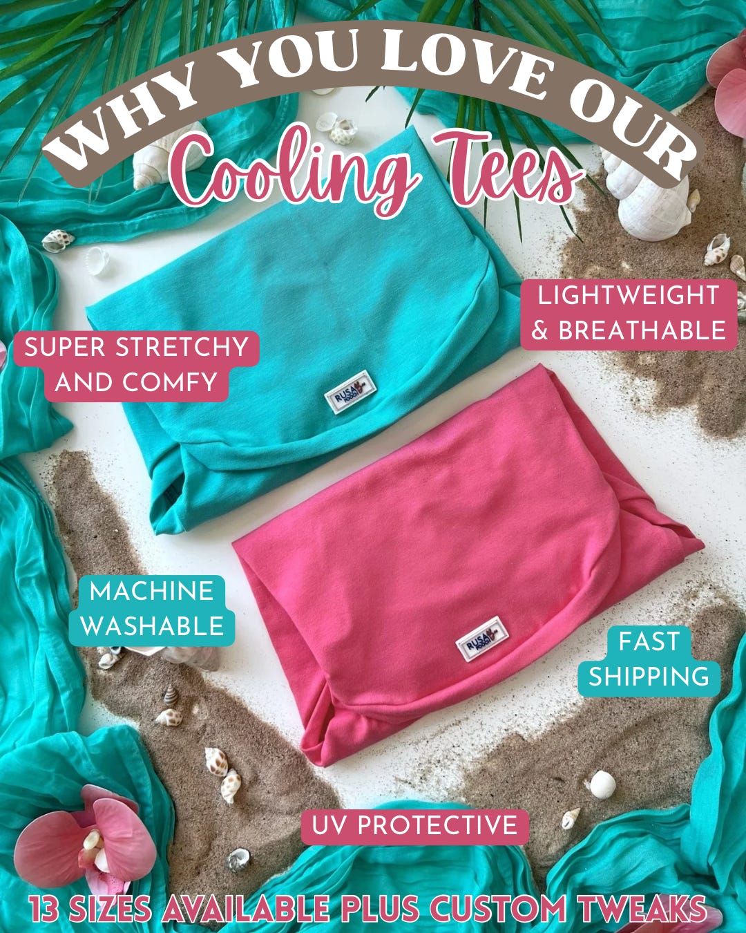Ready To Ship | Cotton Cooling Tee - Coral