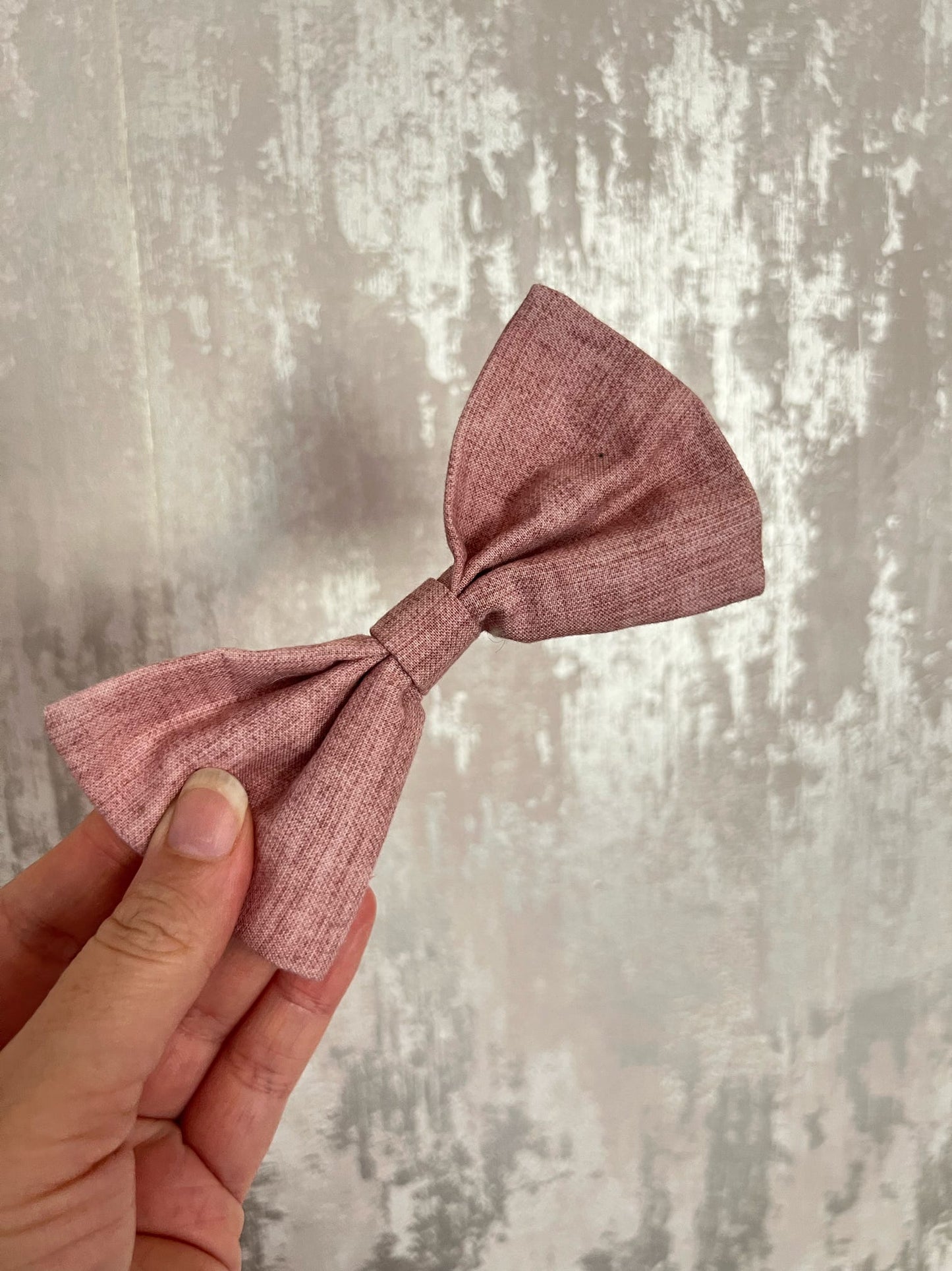 Fabric | Bow tie M - Pink Linen