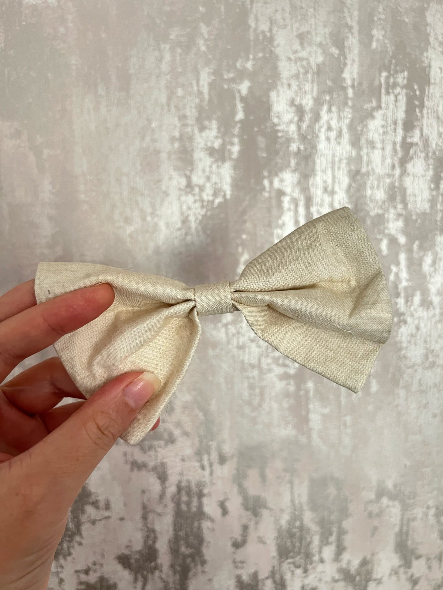 Fabric | Bow tie L - Cream Linen