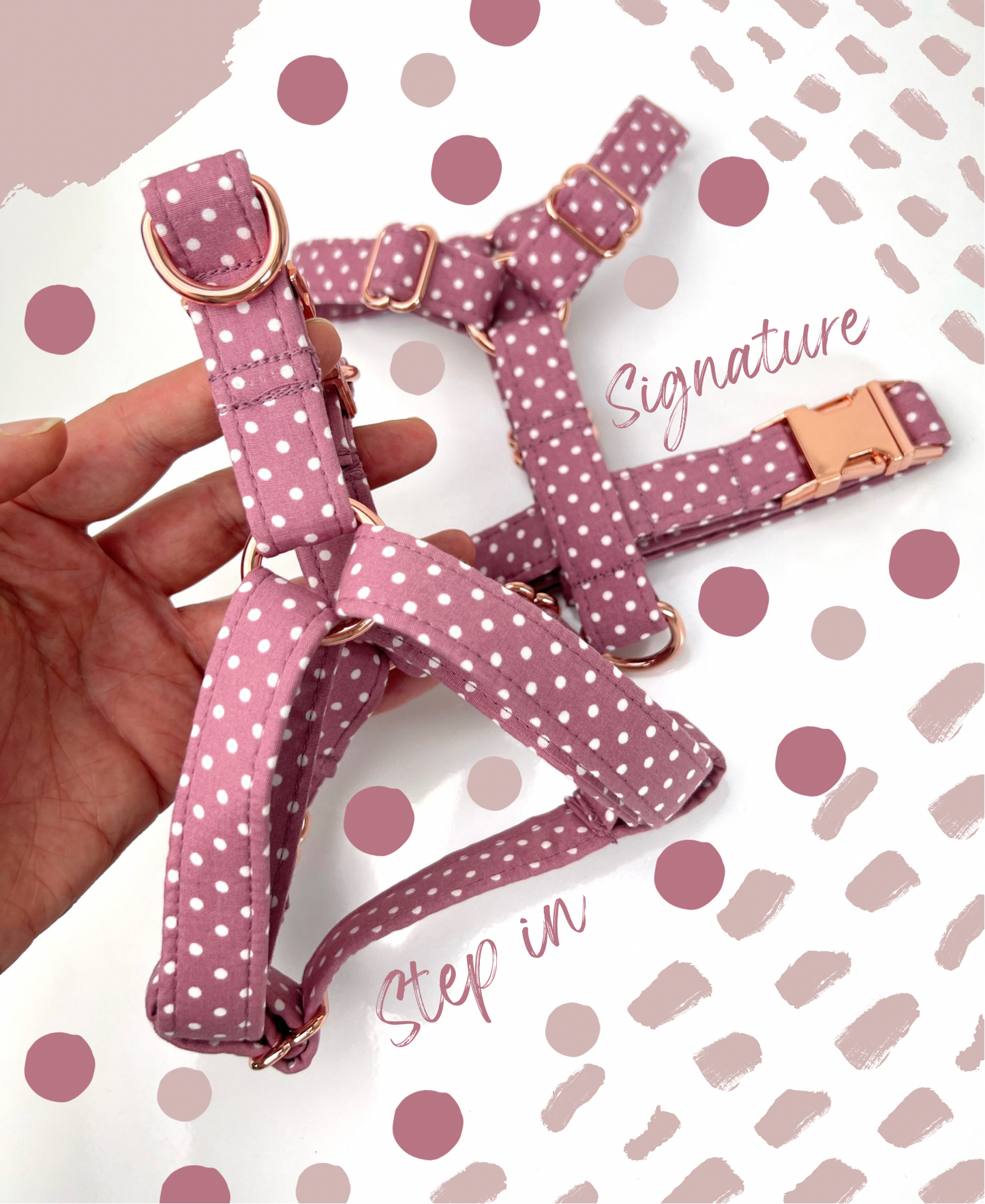 Harness | Fabric Strap - Flamingo Pink Linen