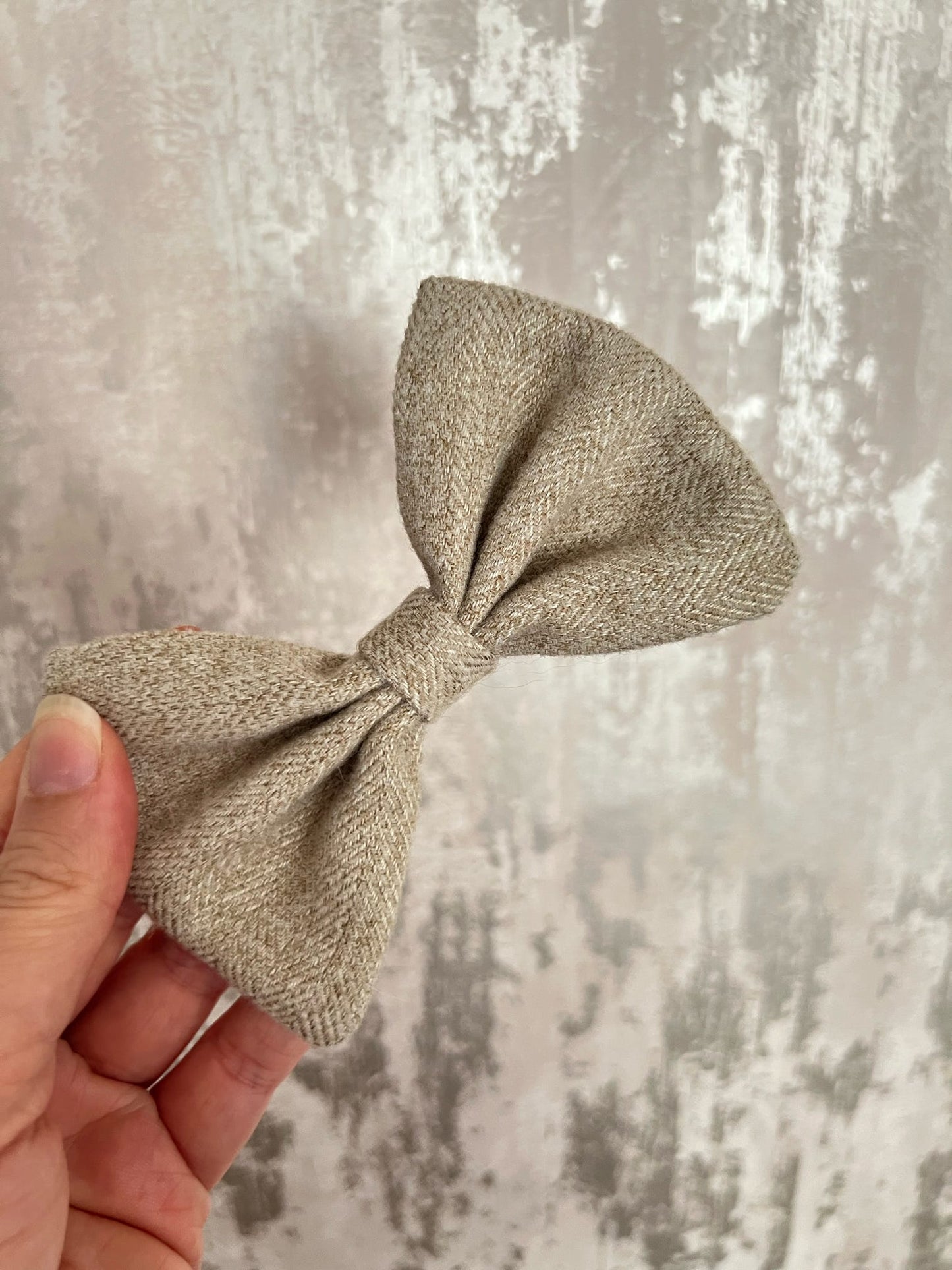 Fabric | Bow tie M - Beige Tweed