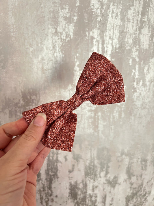 Fabric | Bow tie M - Rose Gold Glitter