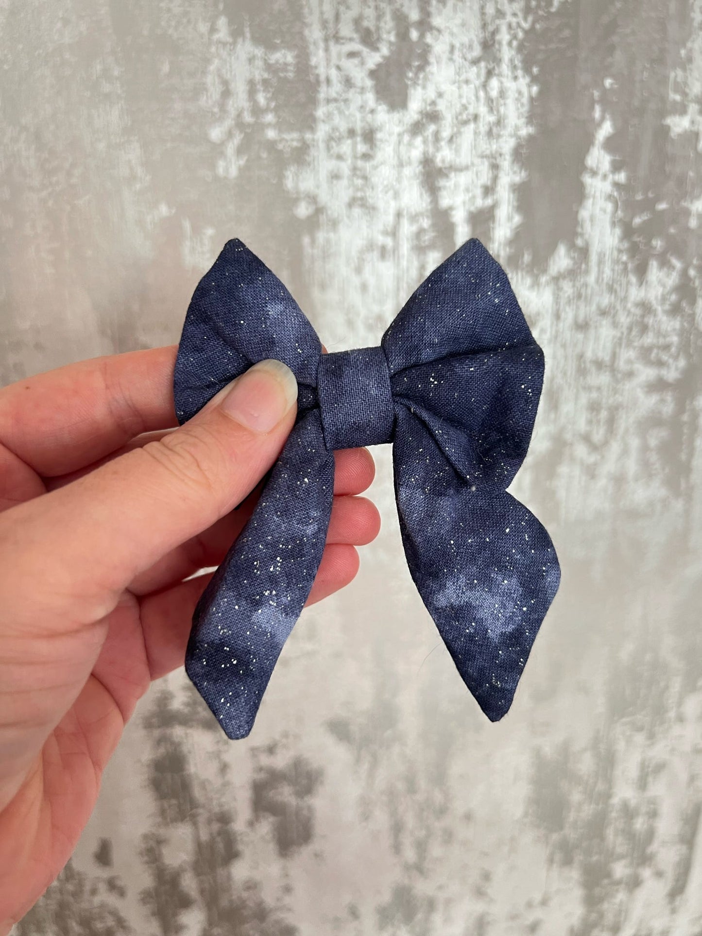 Fabric | Sailor Bow - Blue Glitter