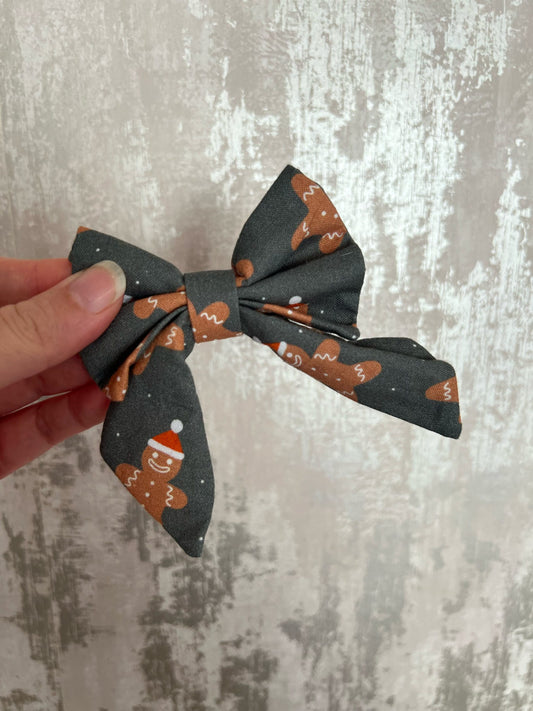 Fabric | Sailor Bow - Grey Gingerbread