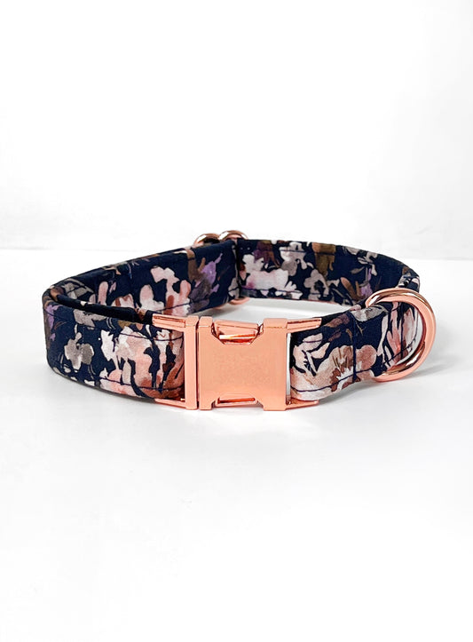 Collar | Fabric - Navy Autumn Blooms