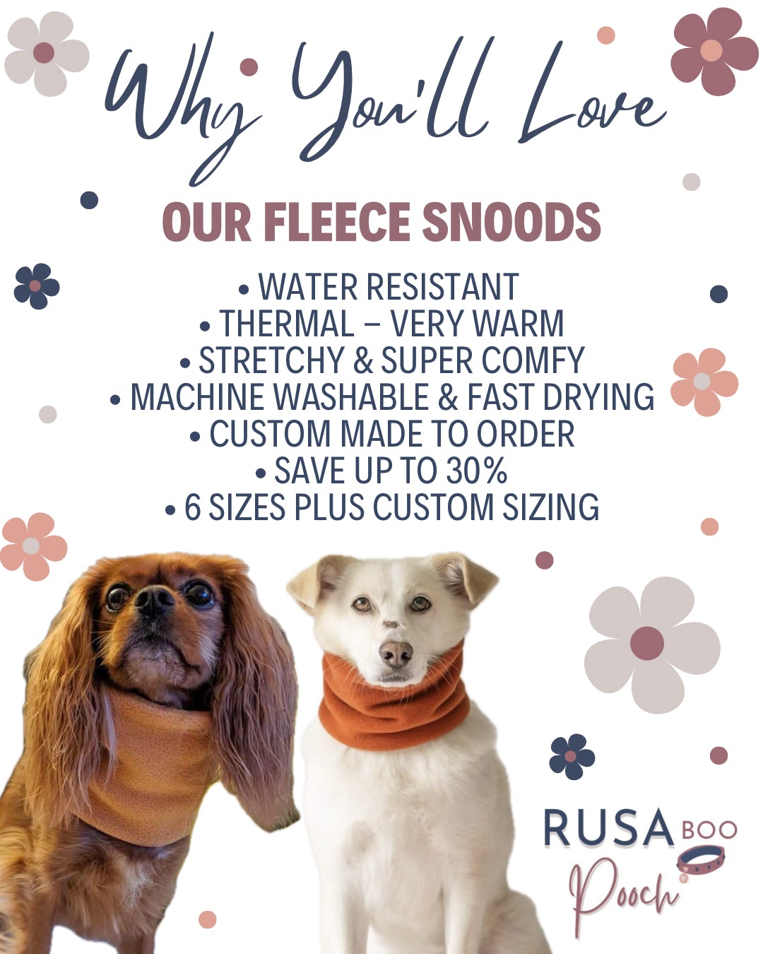 The benefits of our polar fleece dog snoods