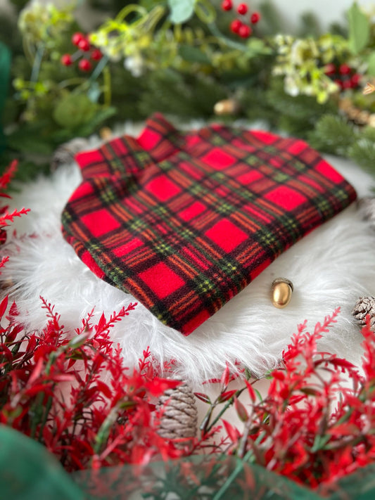 Custom Made | Polar Fleece | Four Legged - Christmas Tartan