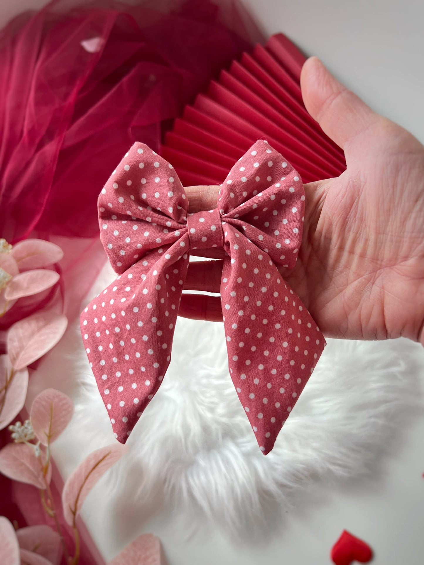 Ready To Ship | Bows - Pink Polka Dots