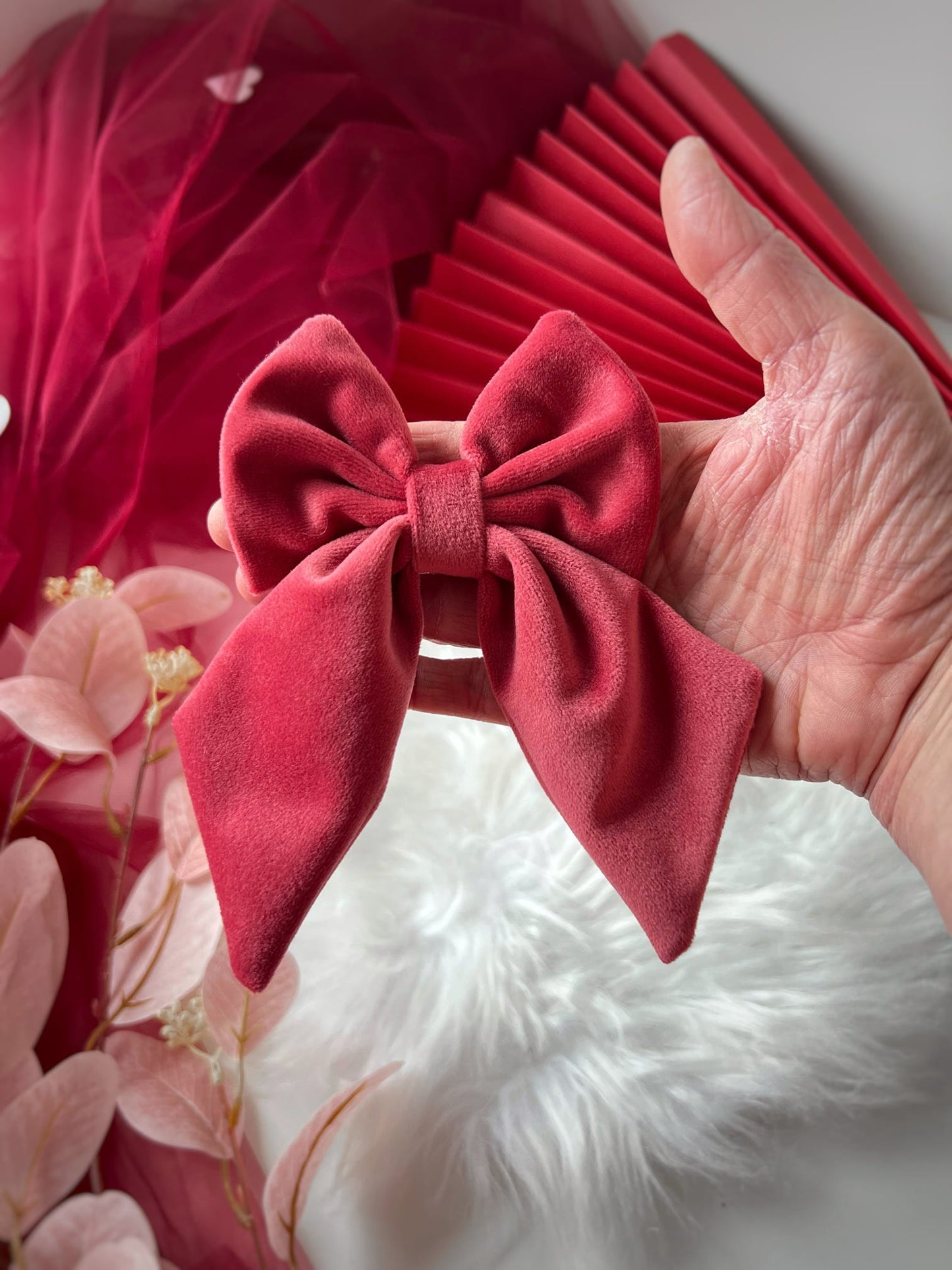 Ready To Ship | Bows - Coral Velvet