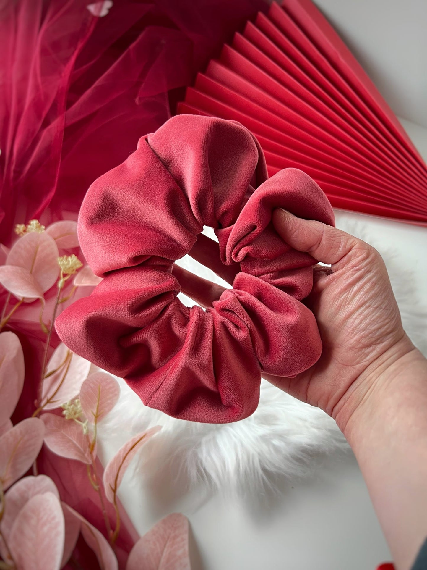 Ready To Ship | Scrunchie - Coral Velvet
