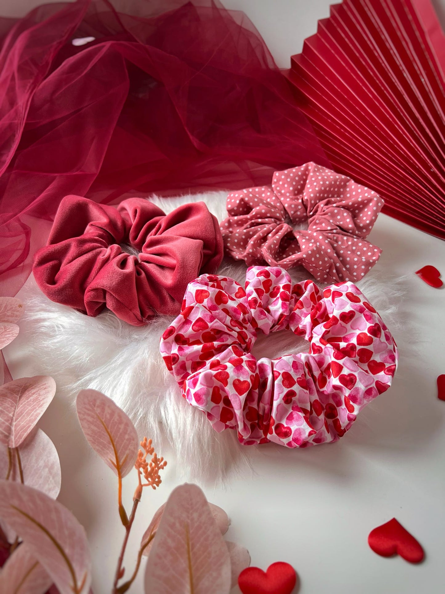 Ready To Ship | Scrunchie - Pink Polka Dot