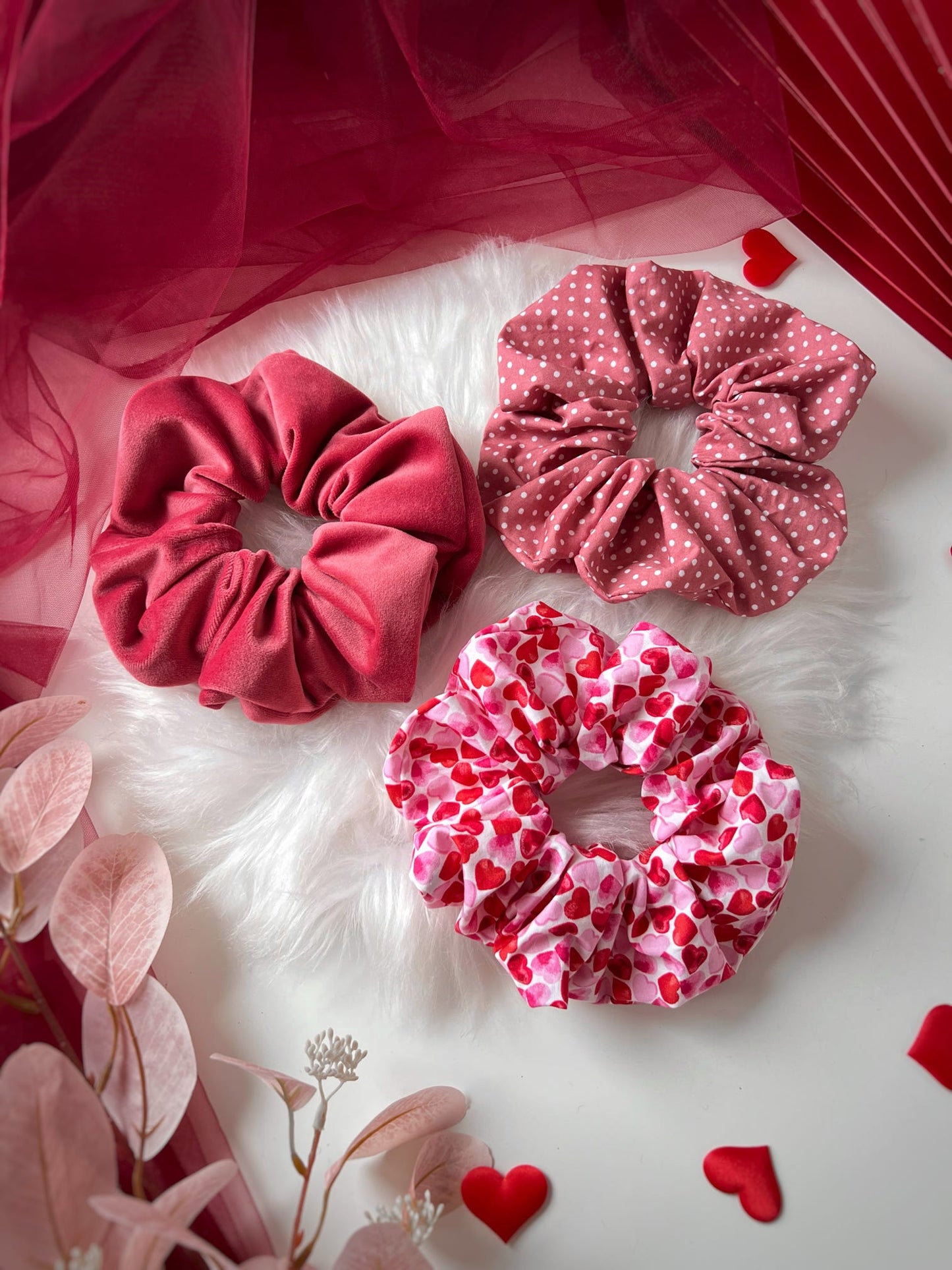 Ready To Ship | Scrunchie - Pink Polka Dot