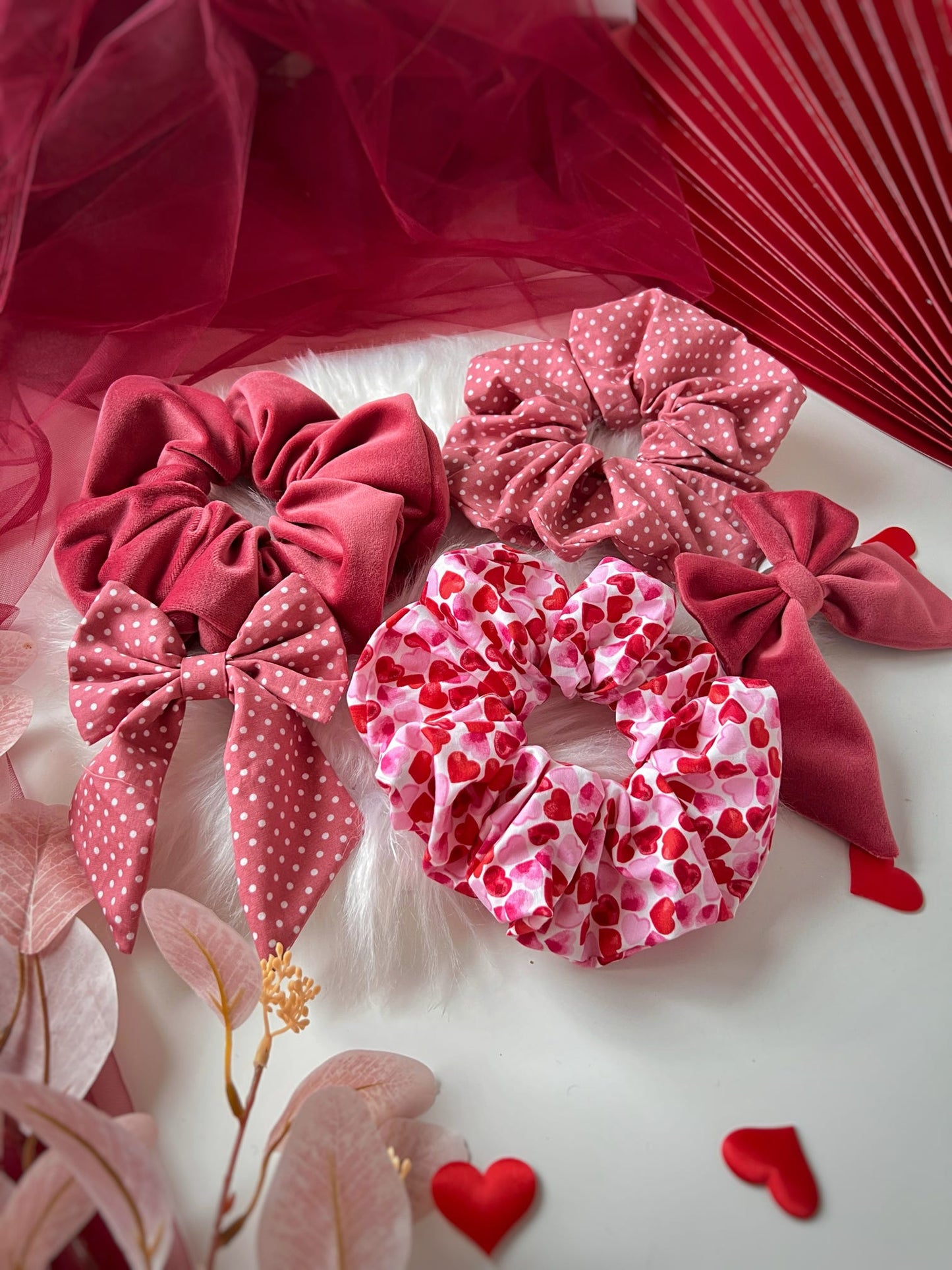 Ready To Ship | Scrunchie - Pink Polka Dot
