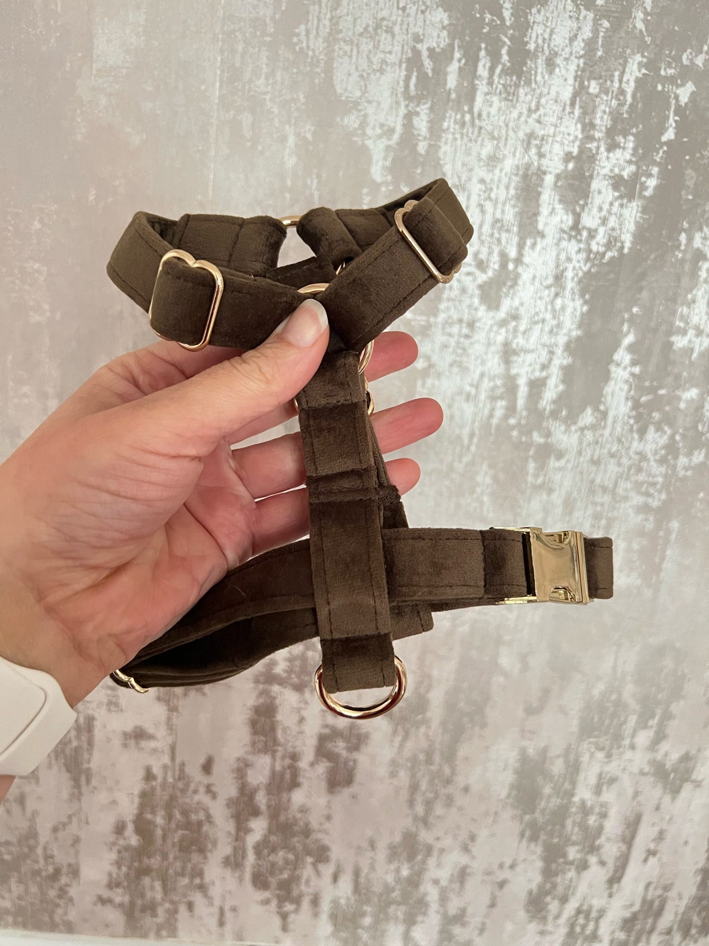 Harness | Fabric | Small - Brown Velvet