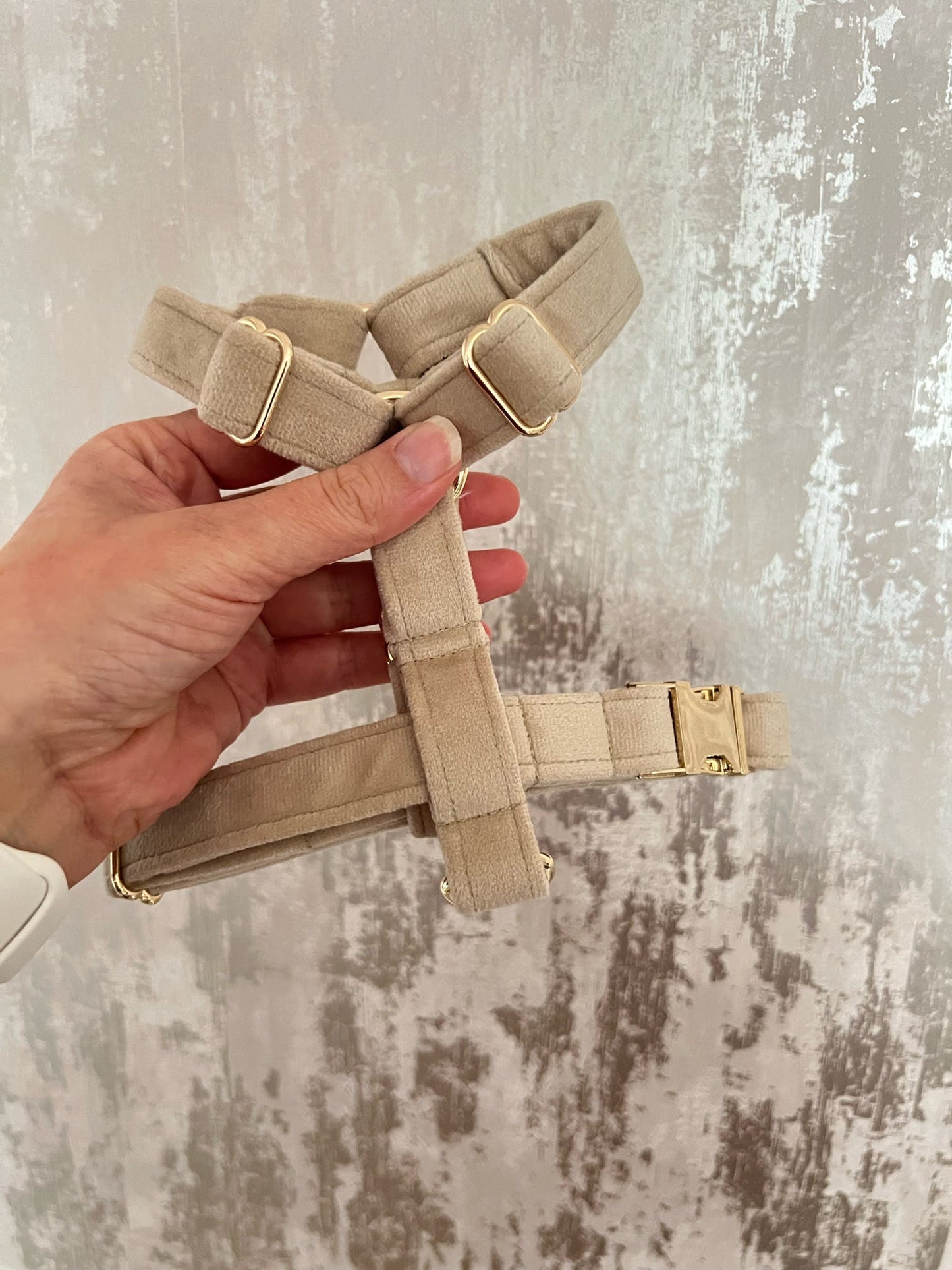Harness | Fabric | Small - Beige Velvet
