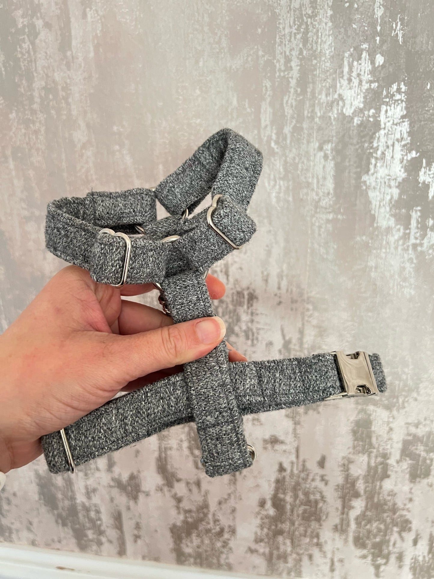 Harness | Fabric | Small - Grey Tweed