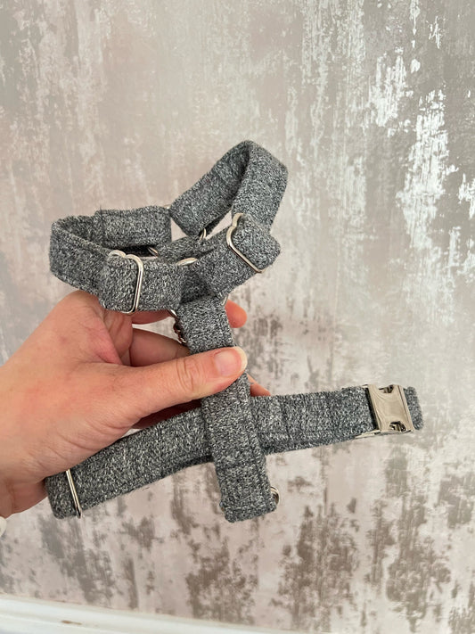 Harness | Fabric | Small - Grey Tweed